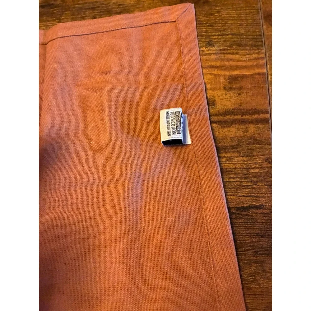 DII Cloth Napkins Unisex 18x18 Terracotta Excellent Set of 6 Cotton Woven Solid